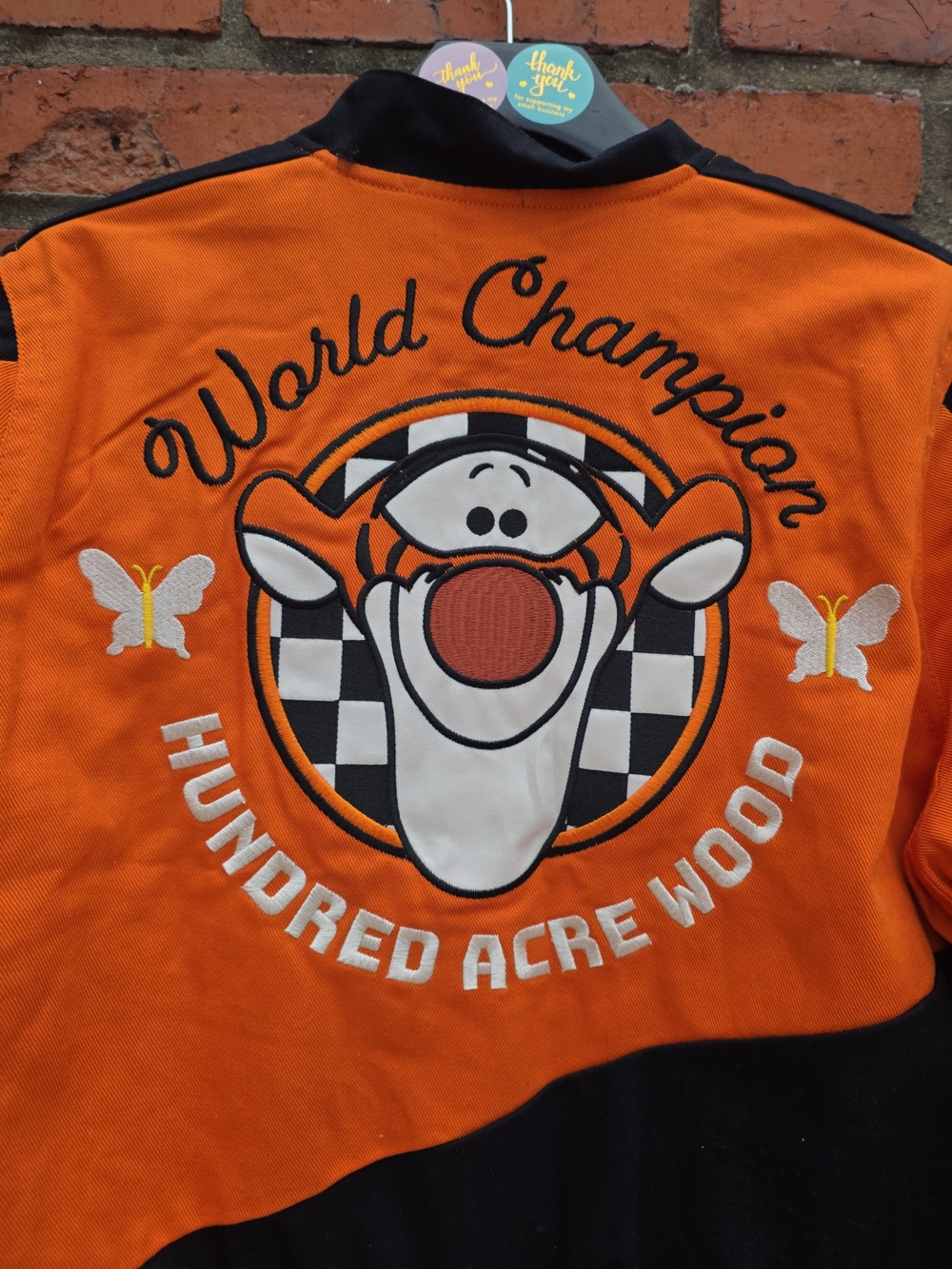 Disney Winnie The Pooh Tigger Icons Women' Cropped Moto Jacket Medium NWT - Picture 7 of 7